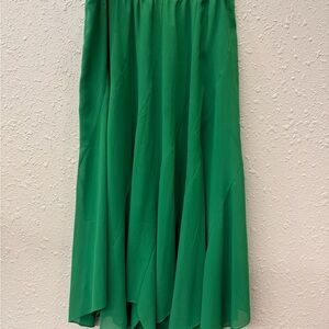 Anthropologie Vibrant Green Maxi Skirt